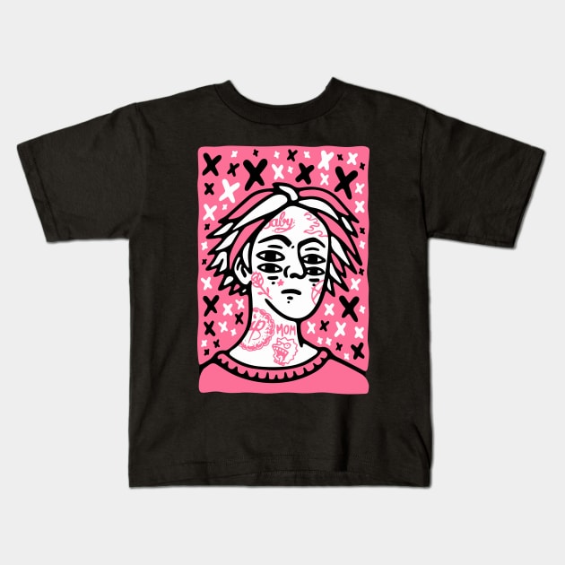 two girls Kids T-Shirt by lounesartdessin